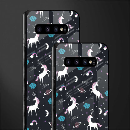 spatial unicorn galaxy glass case for samsung galaxy s10 plus image-2