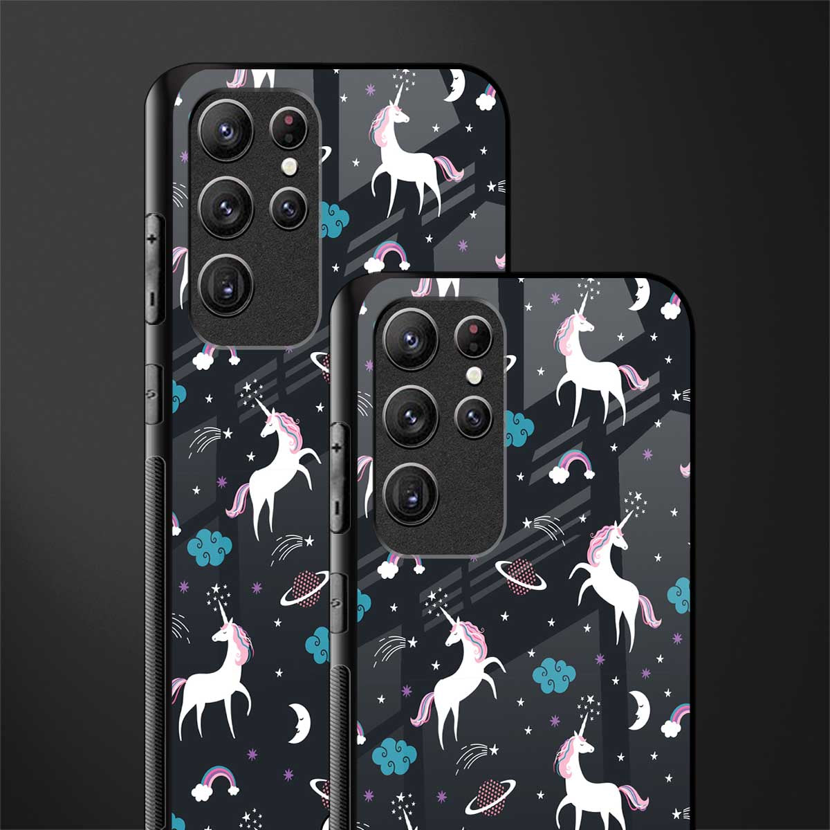 spatial unicorn galaxy glass case for samsung galaxy s22 ultra 5g image-2