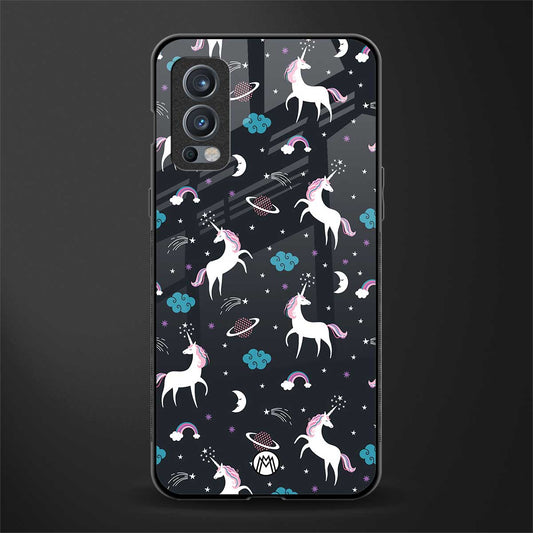 spatial unicorn galaxy glass case for oneplus nord 2 5g image