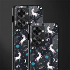 spatial unicorn galaxy glass case for phone case | glass case for oneplus nord 2t 5g