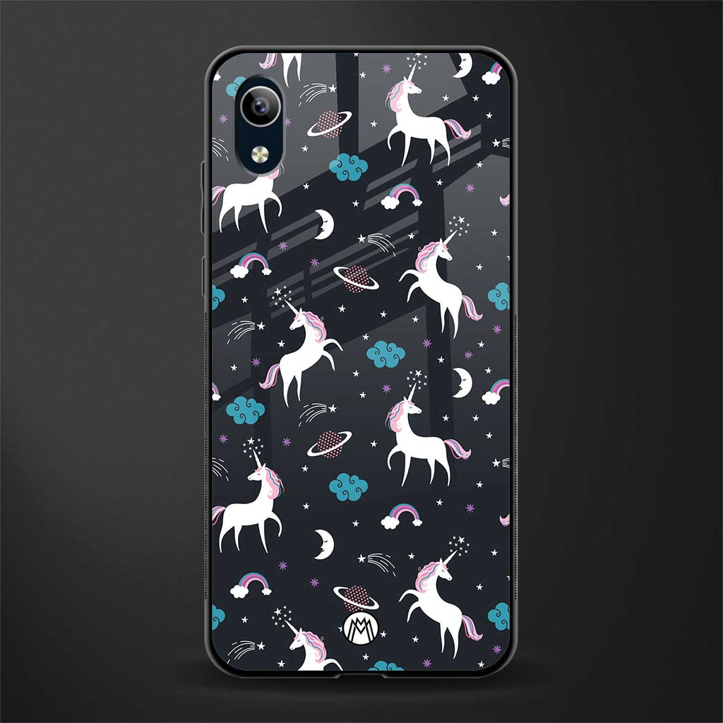 spatial unicorn galaxy glass case for vivo y91i image