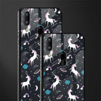 spatial unicorn galaxy glass case for vivo y91 image-2