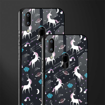 spatial unicorn galaxy glass case for vivo y91 image-2