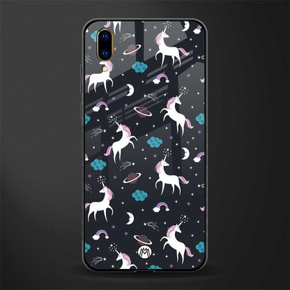 spatial unicorn galaxy glass case for vivo v11 pro image