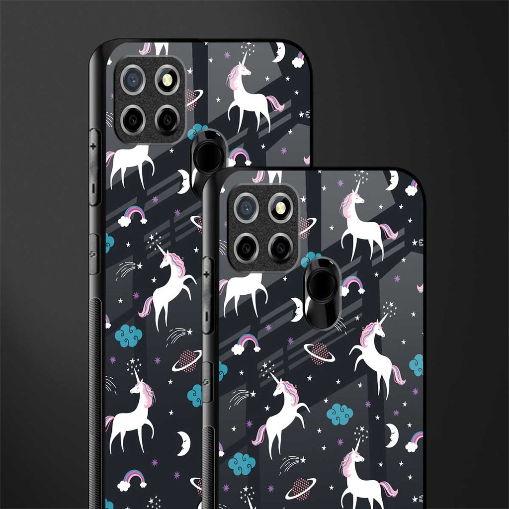 spatial unicorn galaxy glass case for realme c25 realme c25s image-2