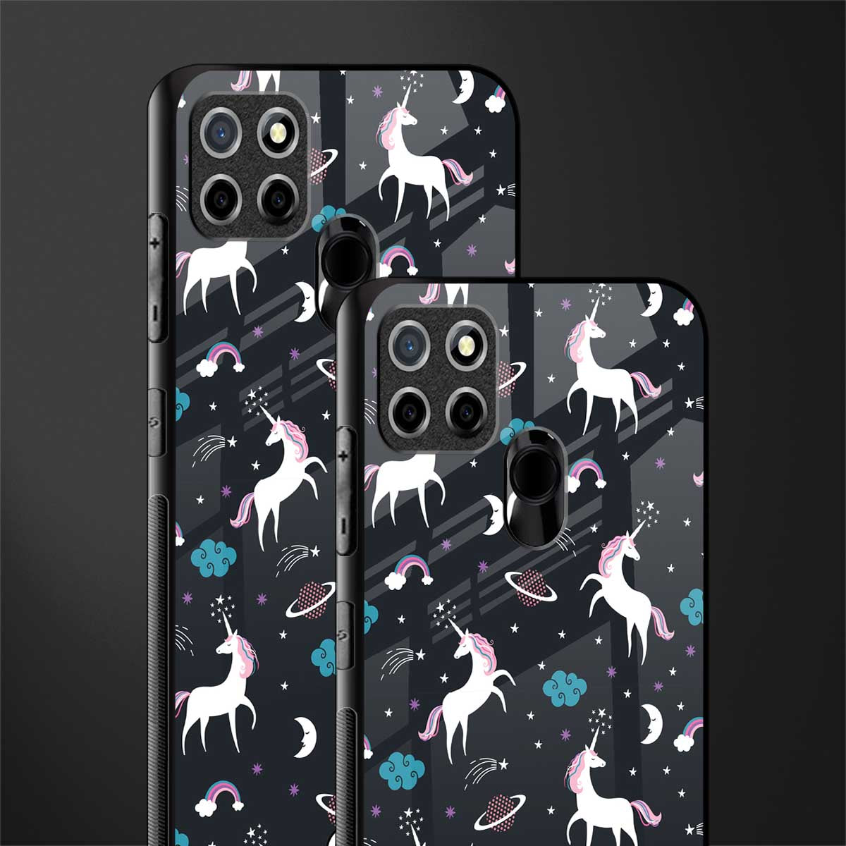 spatial unicorn galaxy glass case for realme narzo 30a image-2