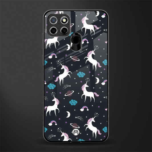 spatial unicorn galaxy glass case for realme narzo 20 image