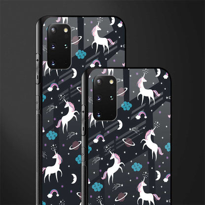 spatial unicorn galaxy glass case for samsung galaxy s20 plus image-2