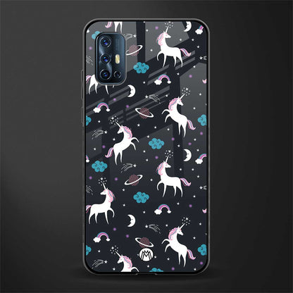 spatial unicorn galaxy glass case for vivo v17 image