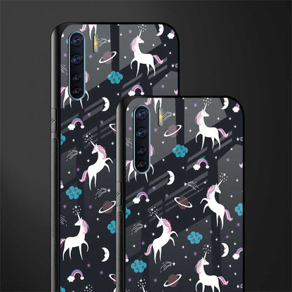 spatial unicorn galaxy glass case for oppo f15 image-2