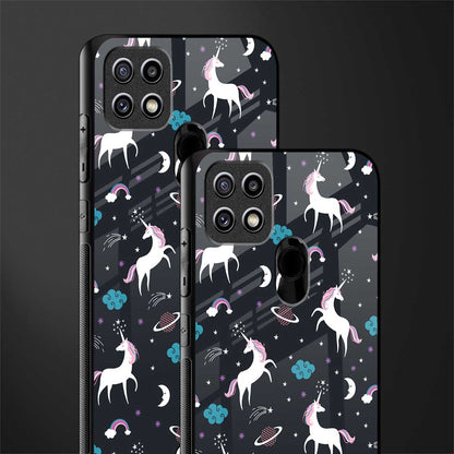 spatial unicorn galaxy glass case for oppo a15s image-2