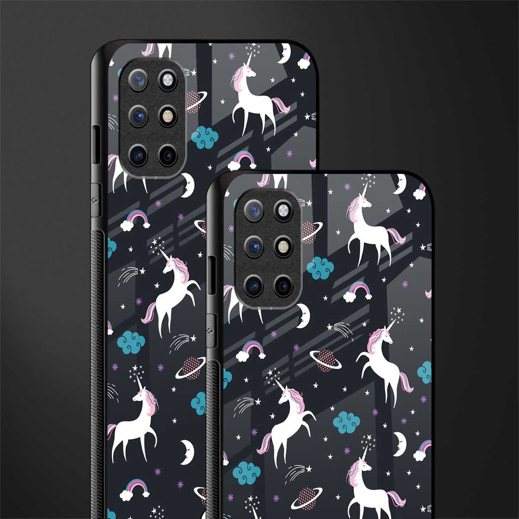 spatial unicorn galaxy glass case for oneplus 8t image-2