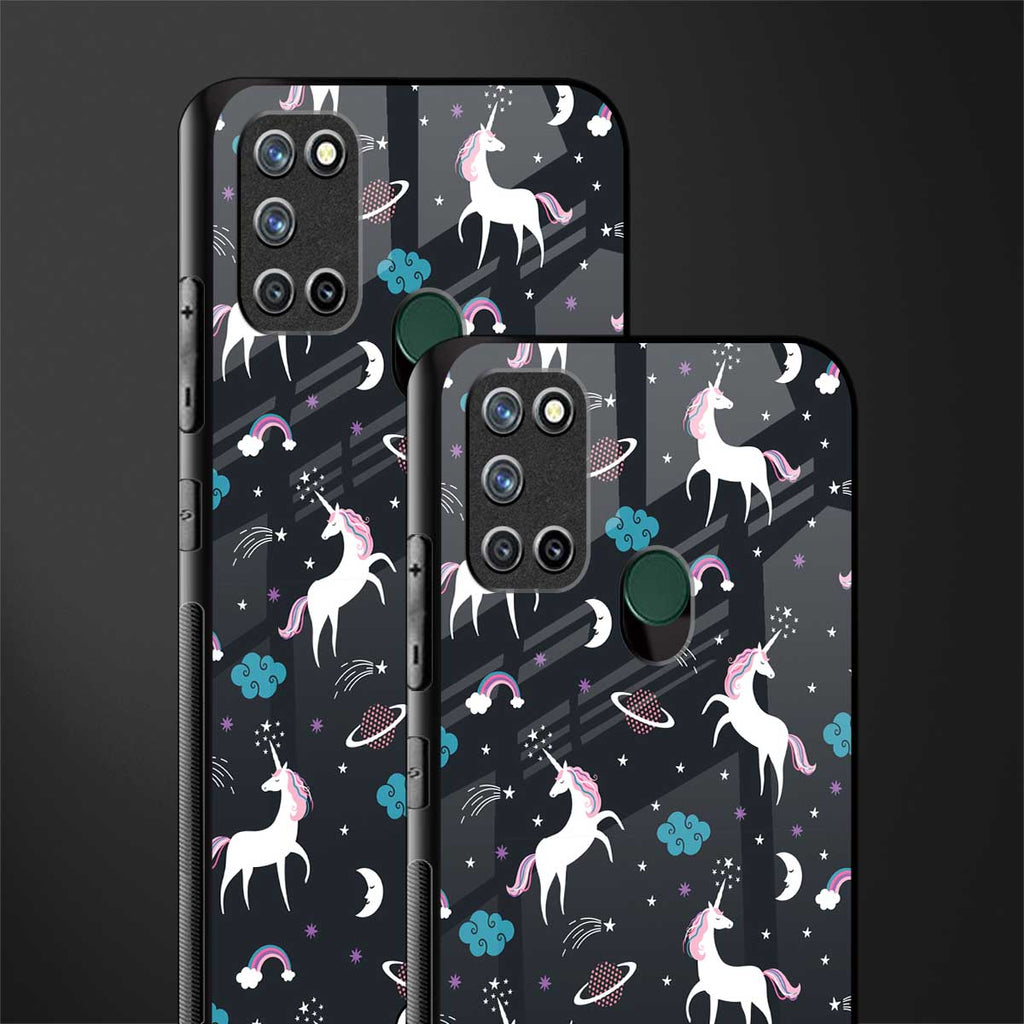 spatial unicorn galaxy glass case for realme 7i image-2