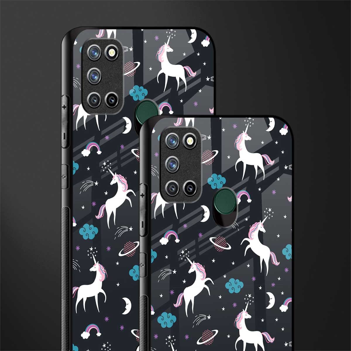 spatial unicorn galaxy glass case for realme 7i image-2