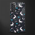 spatial unicorn galaxy glass case for oppo reno 4 pro image