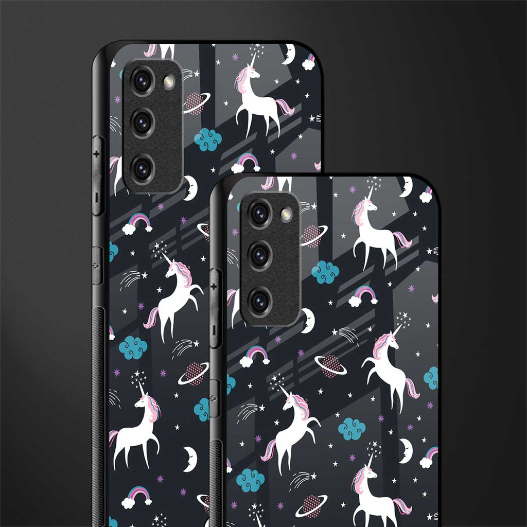spatial unicorn galaxy glass case for samsung galaxy s20 fe image-2
