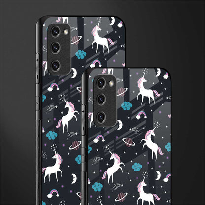 spatial unicorn galaxy glass case for samsung galaxy s20 fe image-2