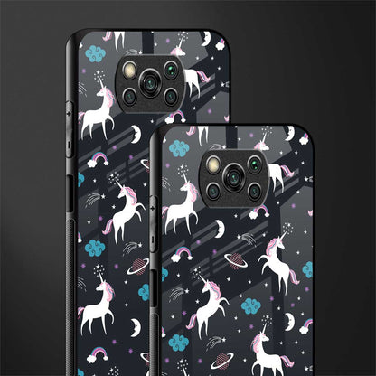 spatial unicorn galaxy glass case for poco x3 pro image-2