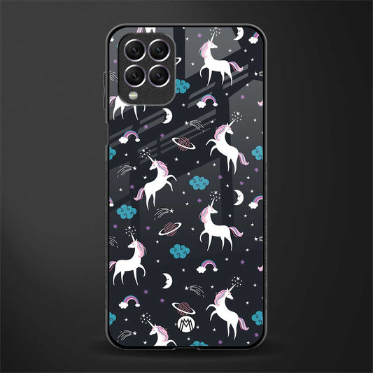 spatial unicorn galaxy glass case for samsung galaxy f62 image