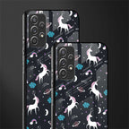 spatial unicorn galaxy glass case for samsung galaxy a72 image-2