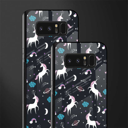 spatial unicorn galaxy glass case for samsung galaxy note 8 image-2
