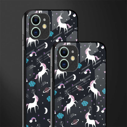 spatial unicorn galaxy glass case for iphone 12 image-2
