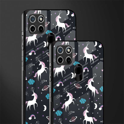 spatial unicorn galaxy glass case for realme c21 image-2