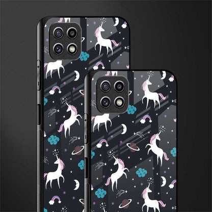 spatial unicorn galaxy glass case for samsung galaxy a22 5g image-2