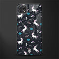 spatial unicorn galaxy glass case for samsung galaxy a22 5g image