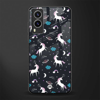 spatial unicorn galaxy glass case for vivo v21e 5g image