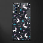 spatial unicorn galaxy glass case for oppo reno6 5g image