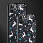 spatial unicorn galaxy glass case for iphone 11 pro max image-2