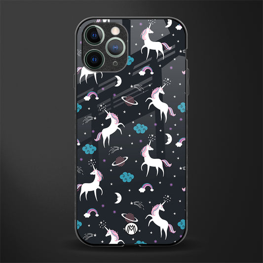 spatial unicorn galaxy glass case for iphone 11 pro image