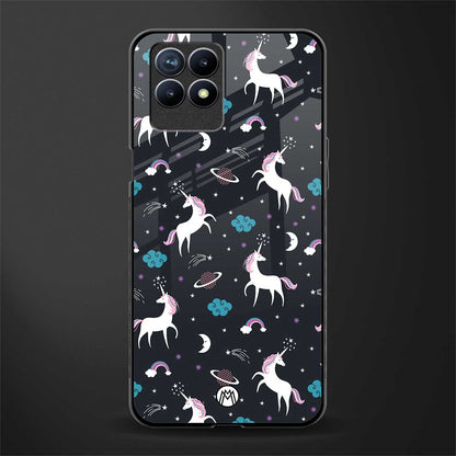 spatial unicorn galaxy glass case for realme 8i image