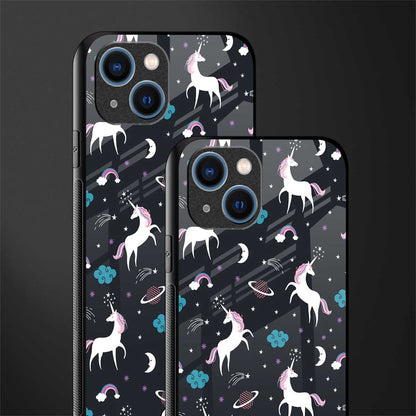 spatial unicorn galaxy glass case for iphone 13 image-2