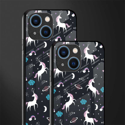 spatial unicorn galaxy glass case for iphone 13 mini image-2