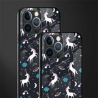 spatial unicorn galaxy glass case for iphone 12 pro image-2