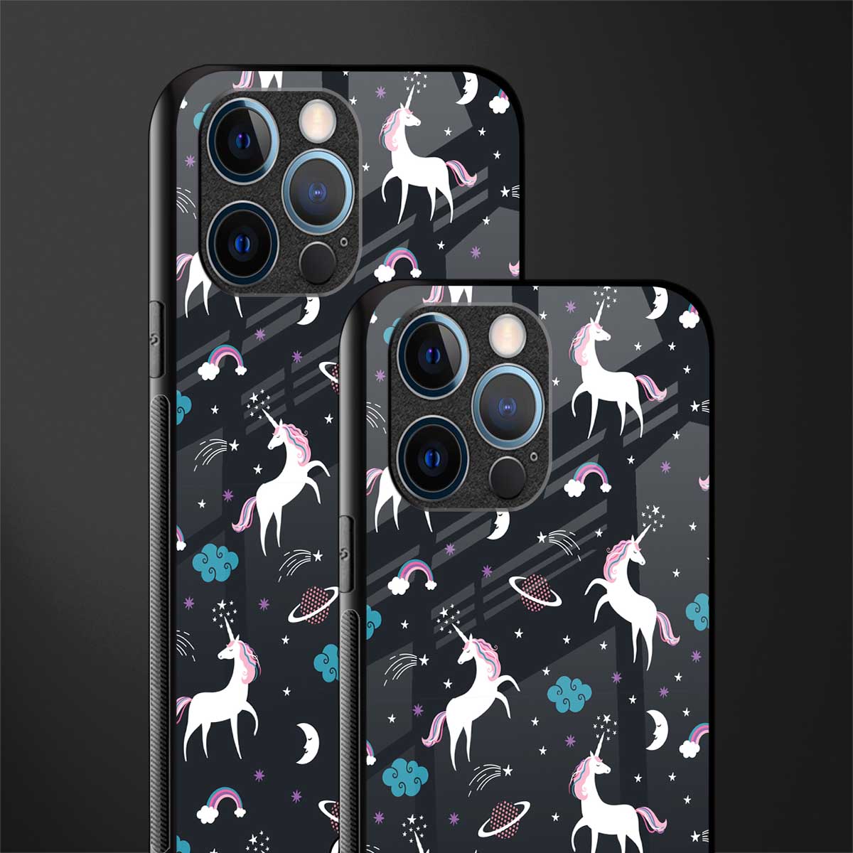 spatial unicorn galaxy glass case for iphone 13 pro image-2