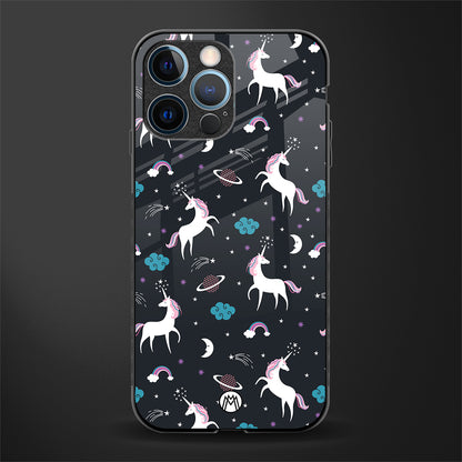 spatial unicorn galaxy glass case for iphone 12 pro image