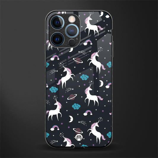 spatial unicorn galaxy glass case for iphone 12 pro image
