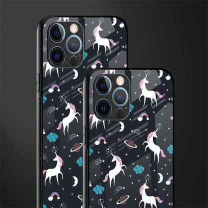 spatial unicorn galaxy glass case for iphone 14 pro max image-2