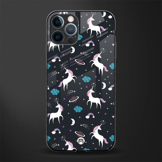 spatial unicorn galaxy glass case for iphone 12 pro max image
