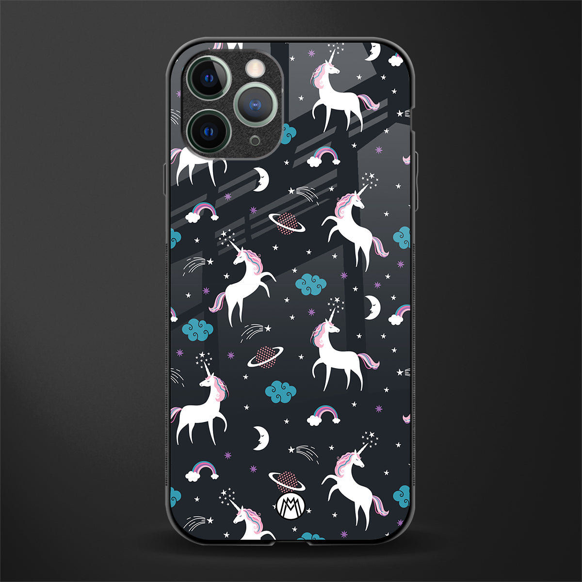 spatial unicorn galaxy glass case for iphone 11 pro max image