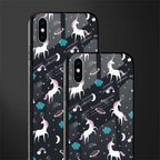 spatial unicorn galaxy glass case for iphone xs max image-2