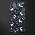 spatial unicorn galaxy glass case for iphone xs max image