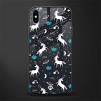 spatial unicorn galaxy glass case for iphone xs max image