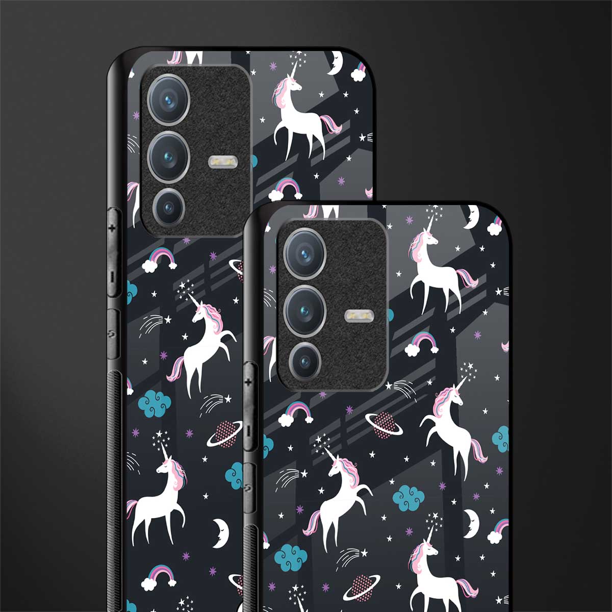 spatial unicorn galaxy glass case for vivo v23 pro 5g image-2