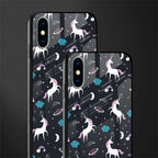spatial unicorn galaxy glass case for iphone x image-2