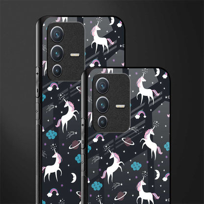 spatial unicorn galaxy glass case for vivo v23 5g image-2