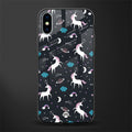 spatial unicorn galaxy glass case for iphone x image